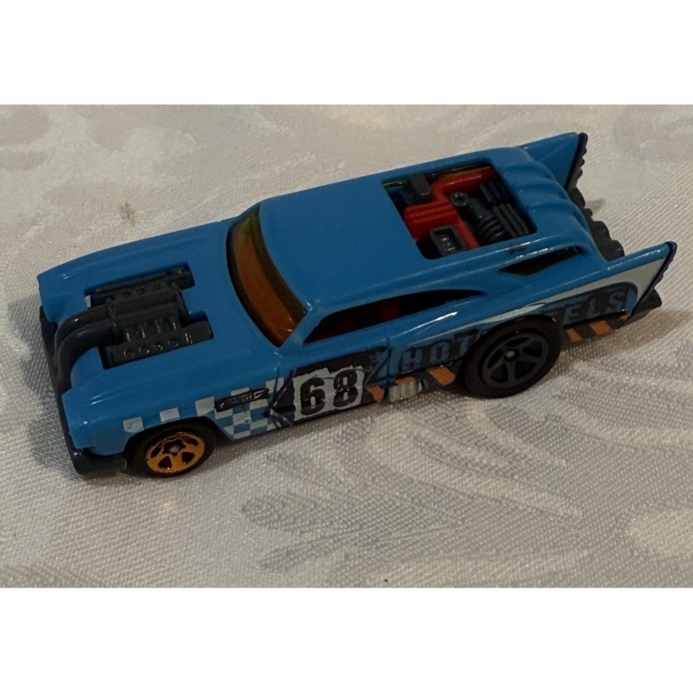 Hot Wheels Jack Hammer Light Blue Racing Muscle Car Exposed Engine Collectible